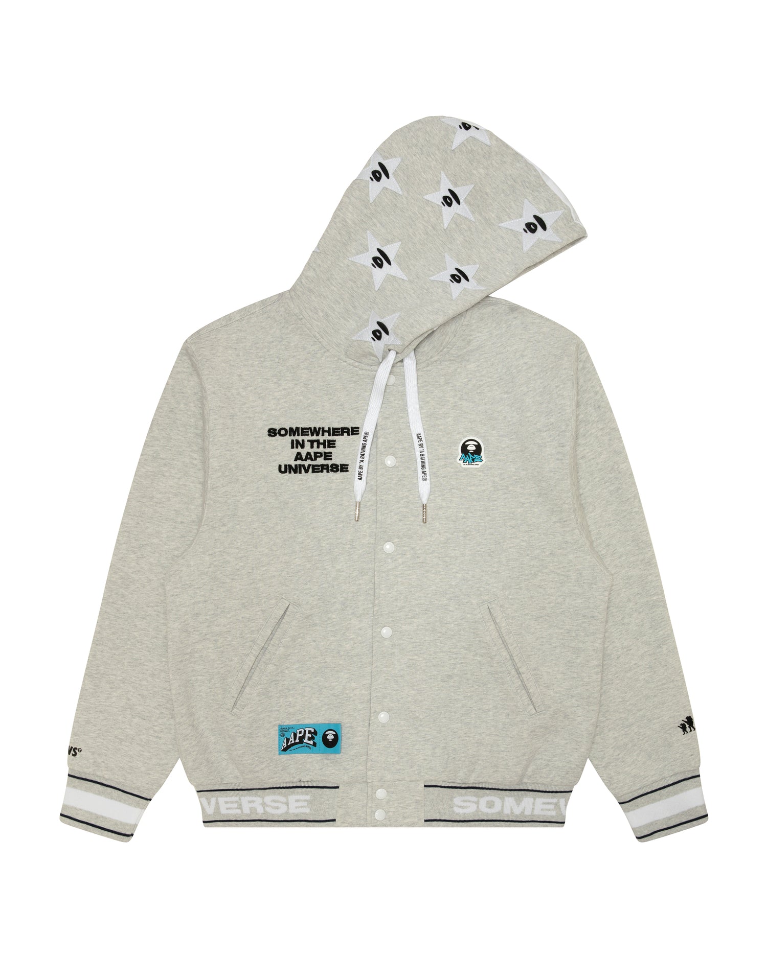ジャケット・アウター bape zip Parker Aape Moonface logo hooded varsity jacket | Bape official