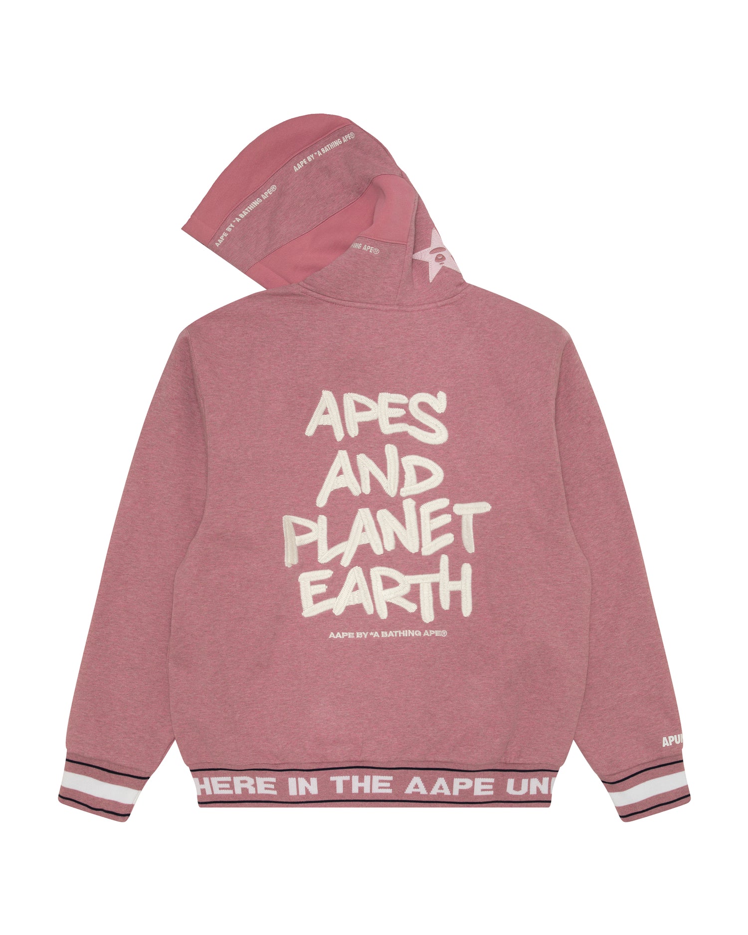 AAPE Moonface logo hooded varsity jacket | Bape official AAPE Moonface logo hooded varsity jacket | Bape official