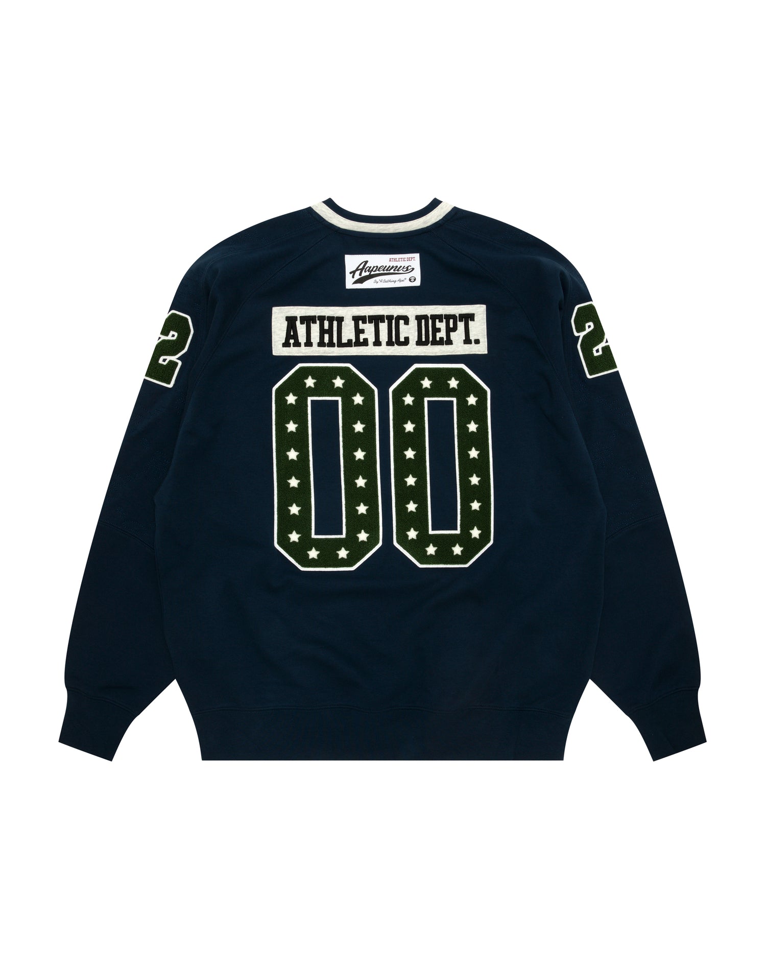 Aape Moonface logo v-neck sweatshirt | Bape official website