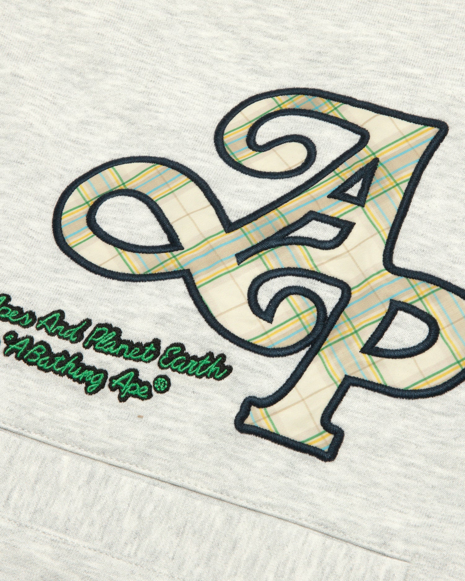 AAPE Multi-logo v-neck button down sweatshirt | Bape
