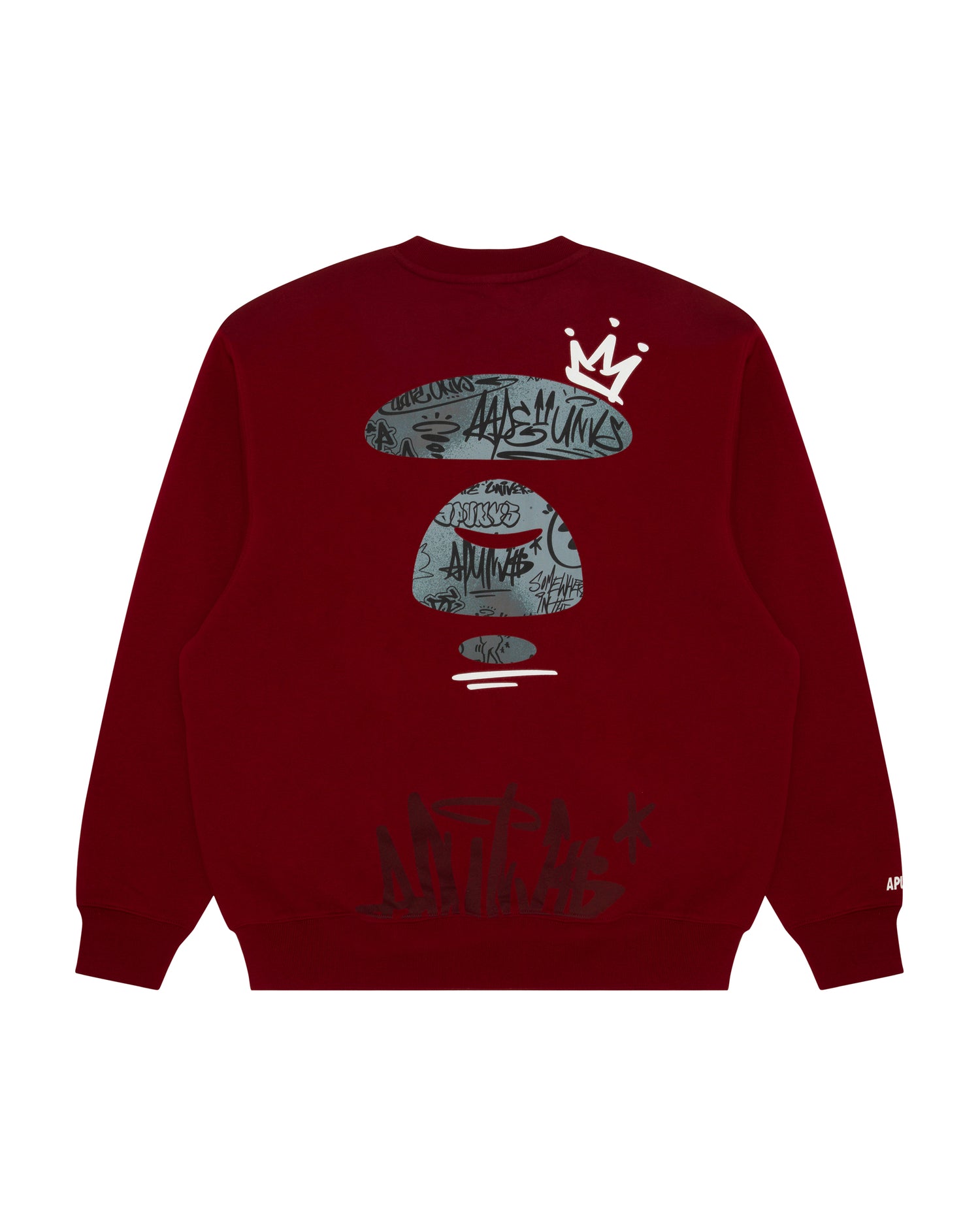 Aape カモフラージュロゴ スウェット ブラック Aape Moonface logo camo crew neck sweatshirt | Bape official