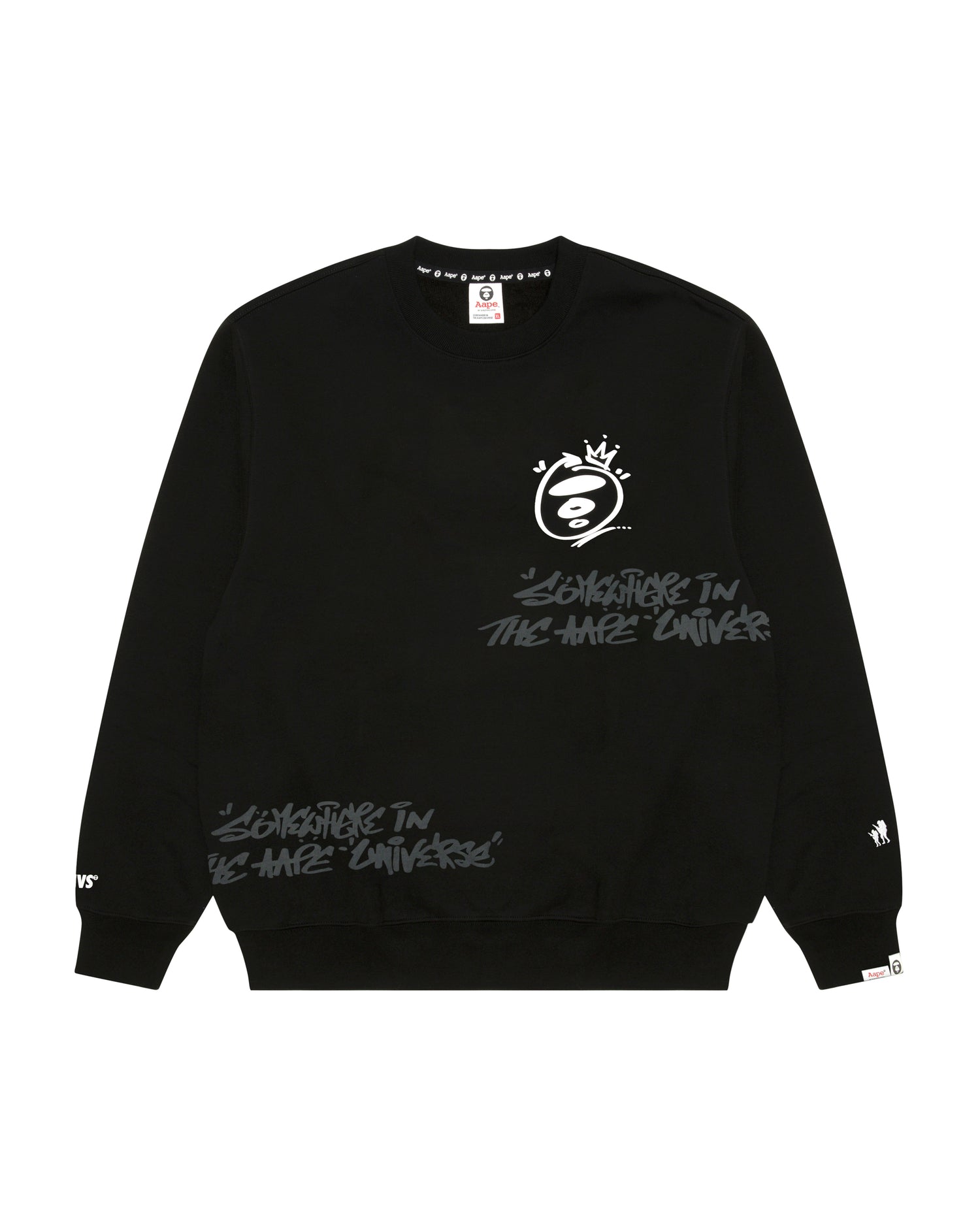 Aape カモフラージュロゴ スウェット ブラック A BATHING APE｜ア ベイシング エイプのスウェット