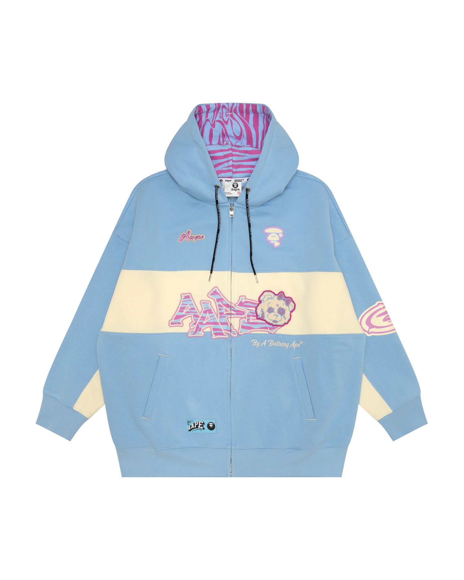 y2k✨️ A BATHING APE ロゴ ボア ジップアップ パーカー AAPE Graffiti logo-print zip-up hoodie | Bape official