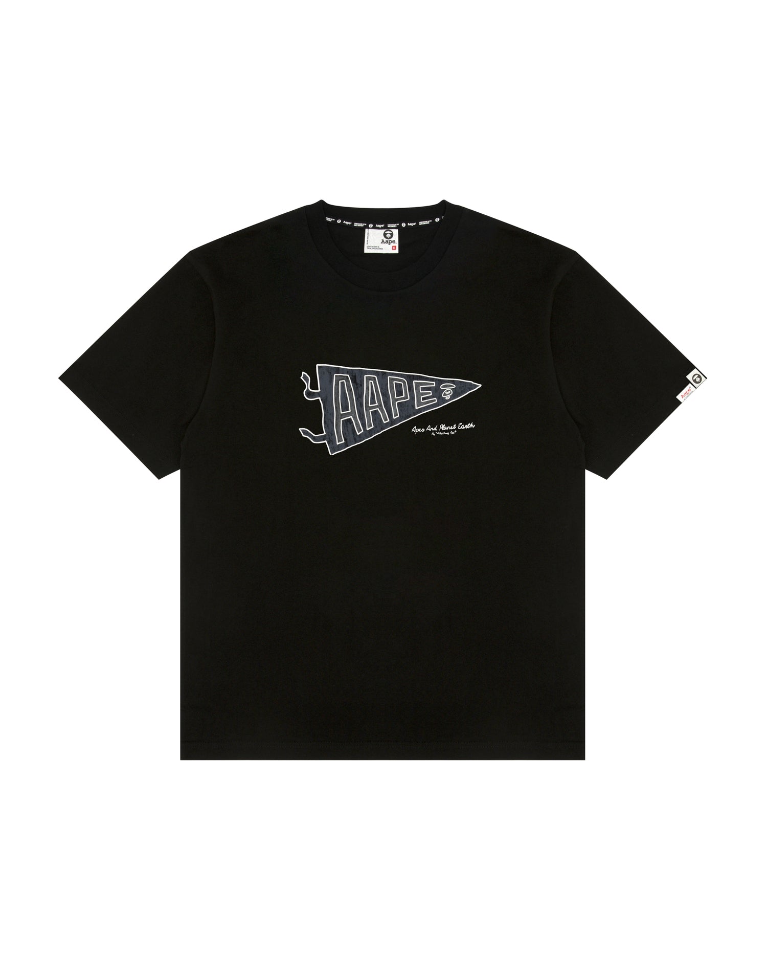AAPE I LOVE AAPE ブラックTシャツ Aape by A Bathing Ape boxy fit t-shirt in black with chest