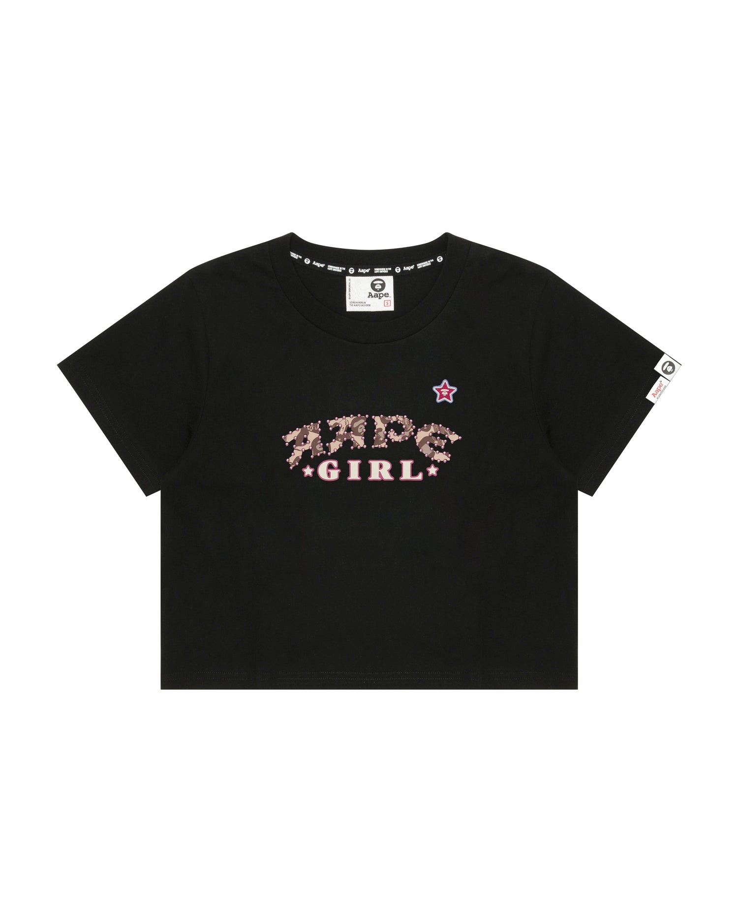 BATHING APE CROPPED TRIM TEE L