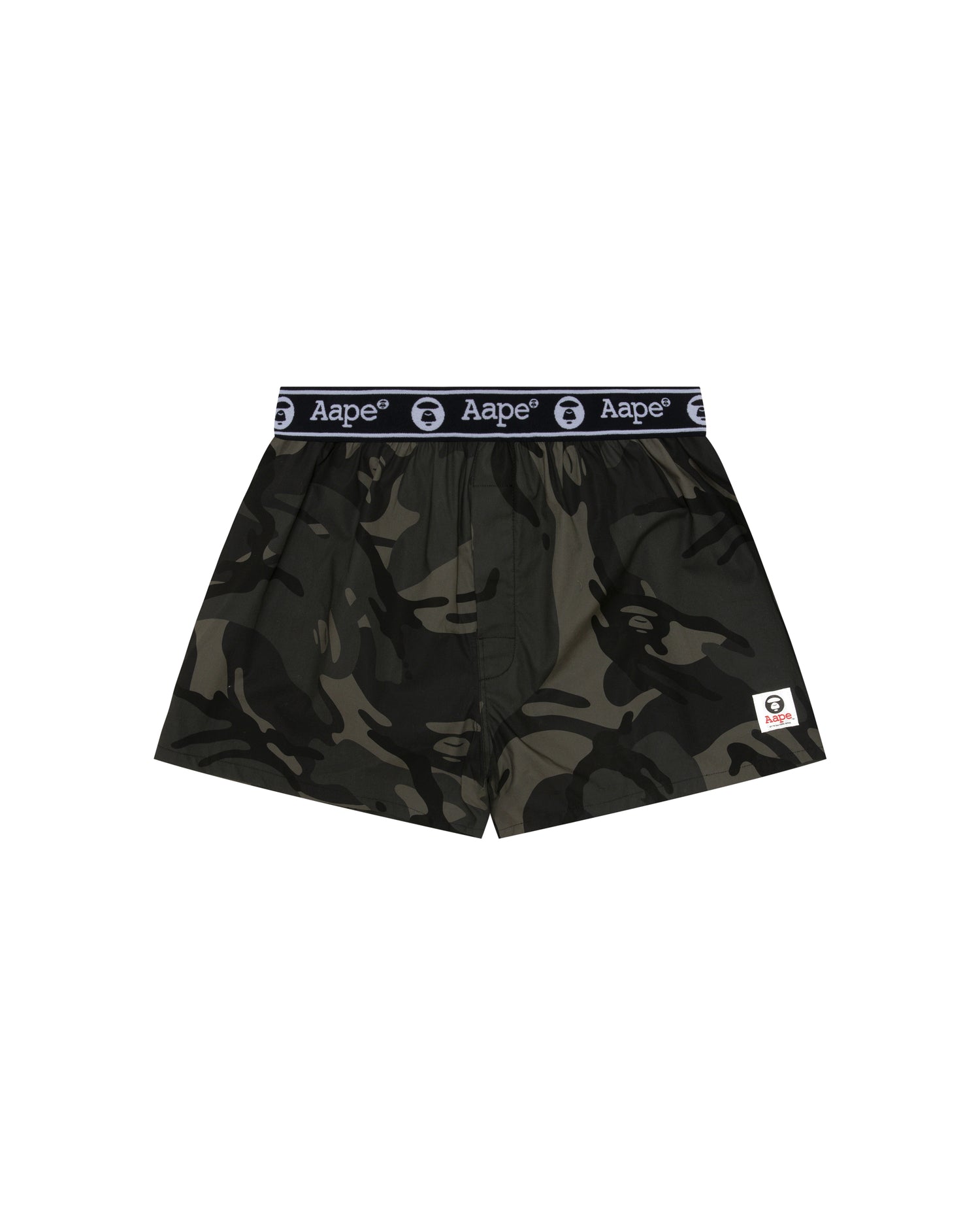 AAPE Moonface logo camo print boxer shorts | Bape official
