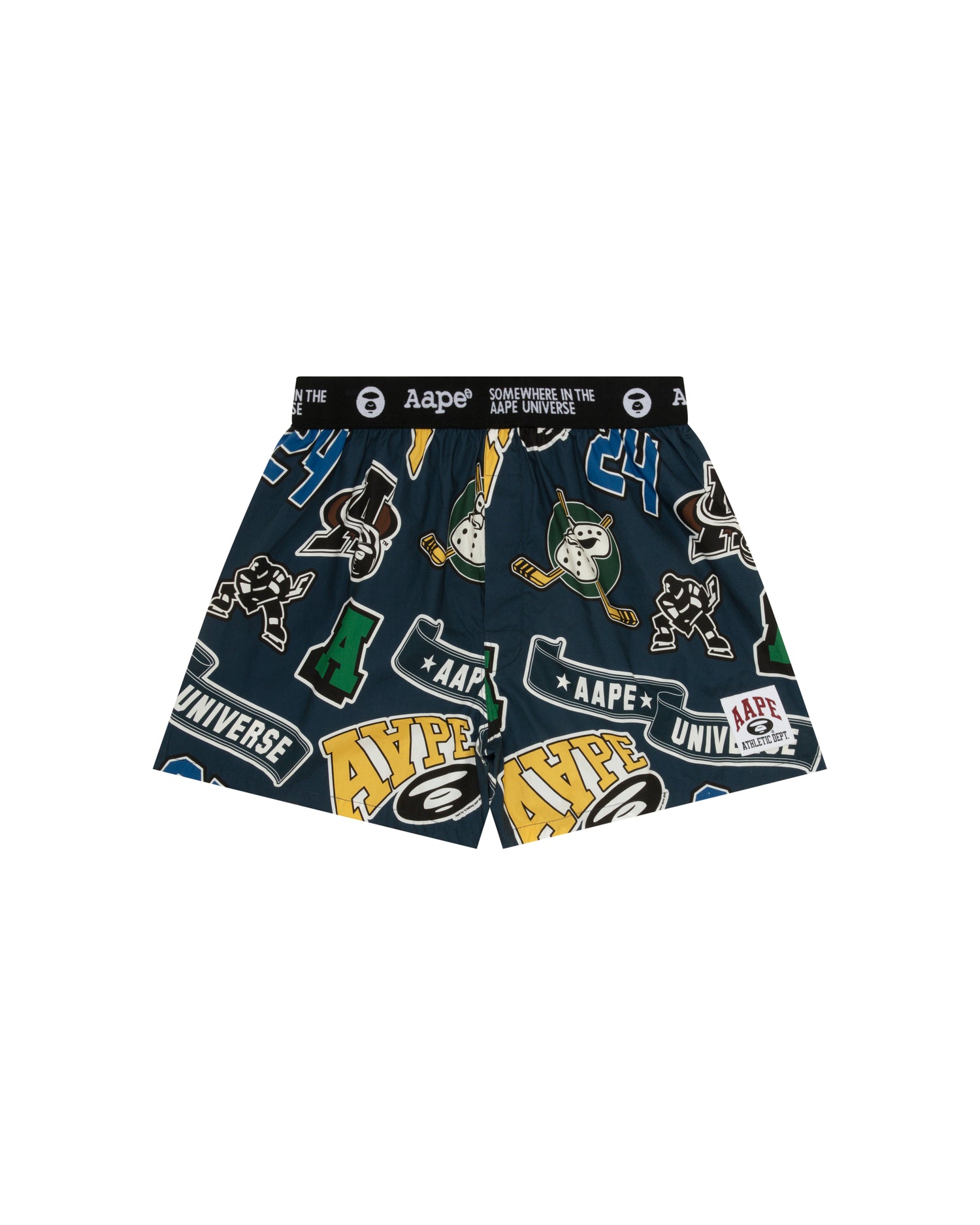 Aape AAPE UNVS moonface logo graphic-print boxers | Bape