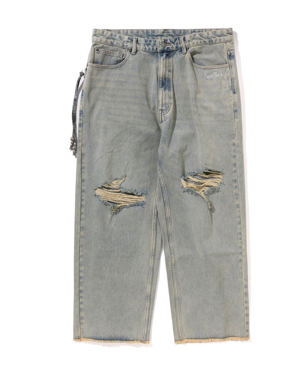 BAPE BLACK Essential Paisley Trimmed Denim | Bape official website ...