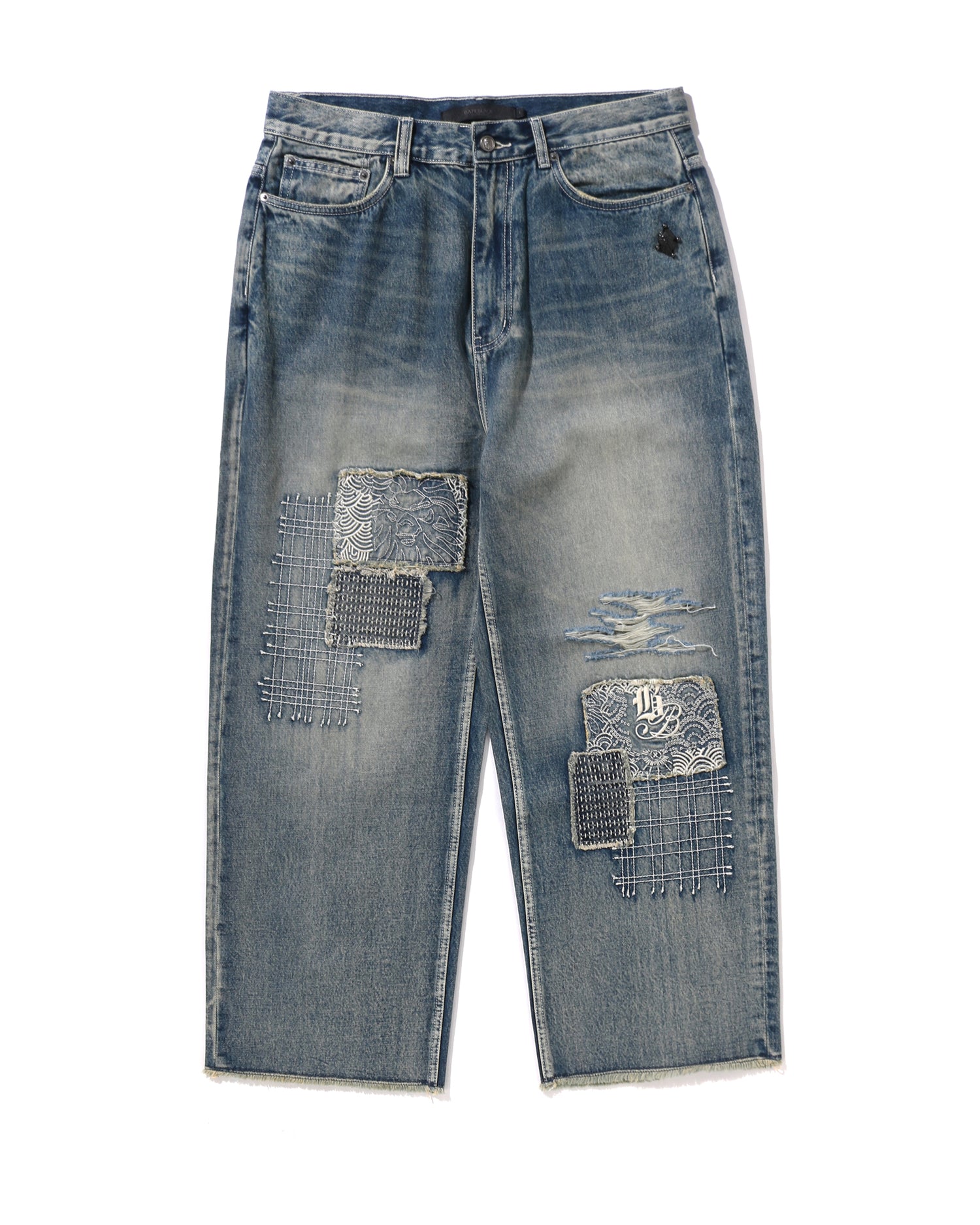 BAPE BLACK Sashiko Patchwork Jeans | Bape official website – INT