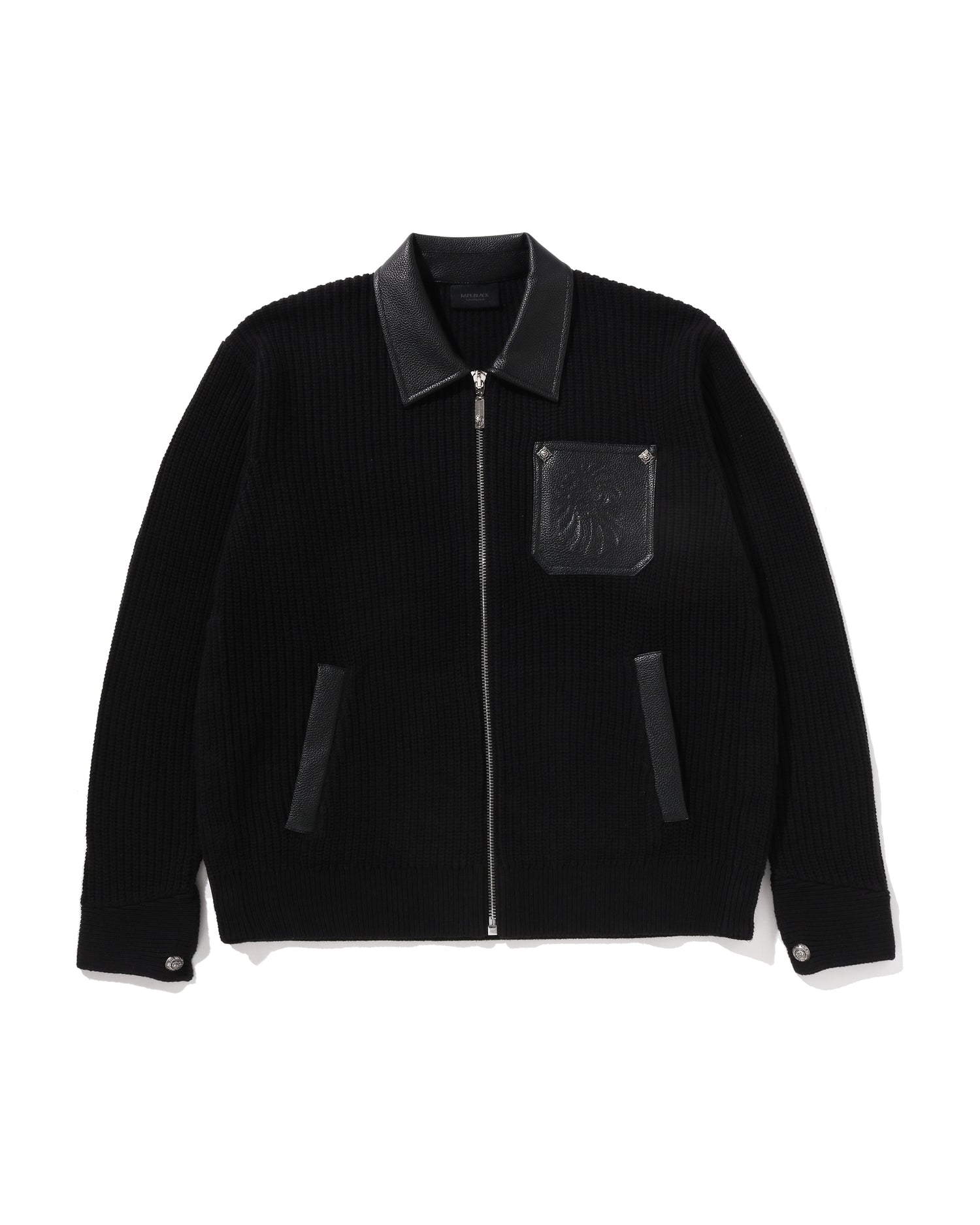BAPE BLACK ウールモヘア　カーディガン BAPE BLACK BAPE Black Zipped Work Cardigan | Bape official website