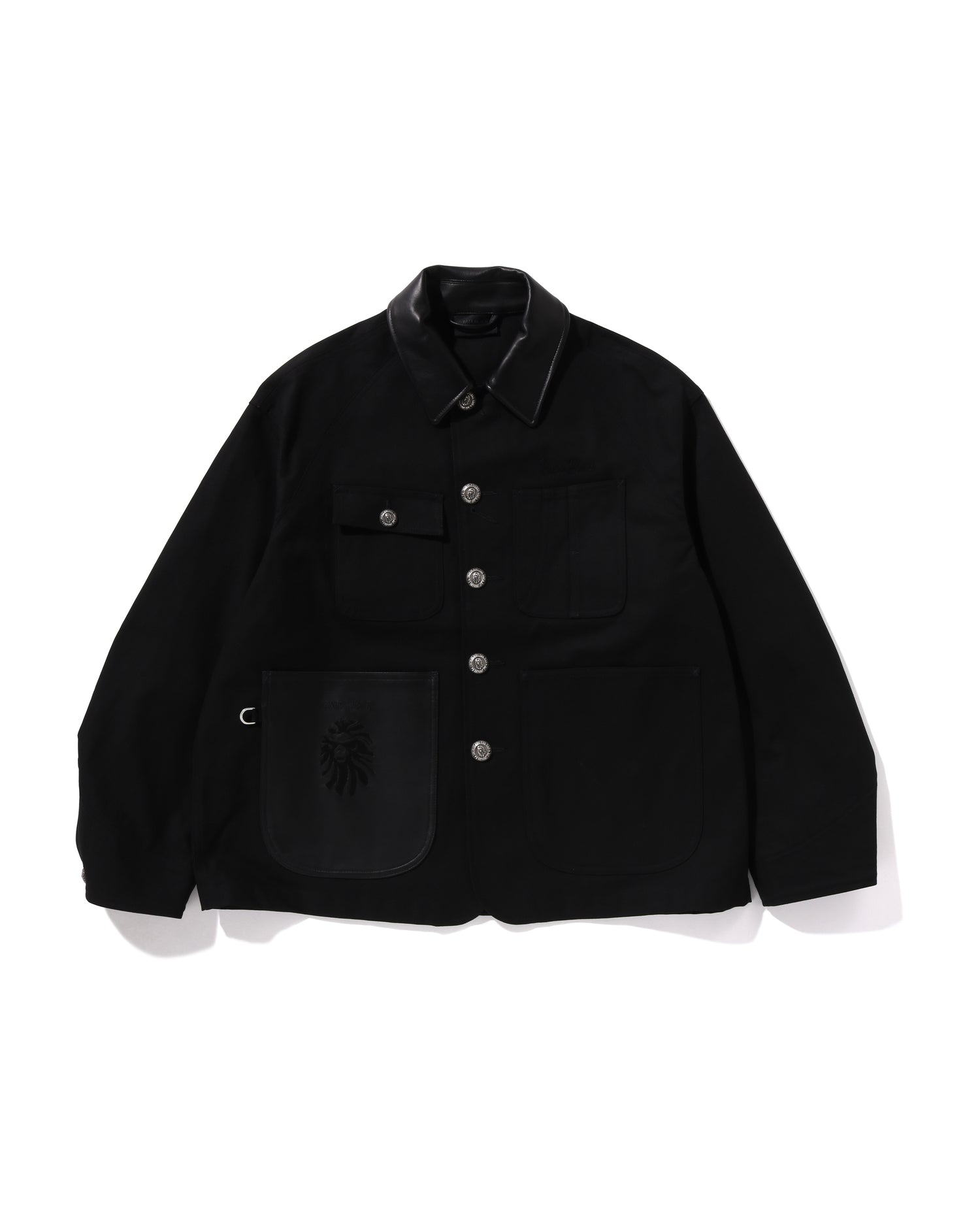 BAPE BLACK Leather Trim Chore Jacket | Bape official website – INT