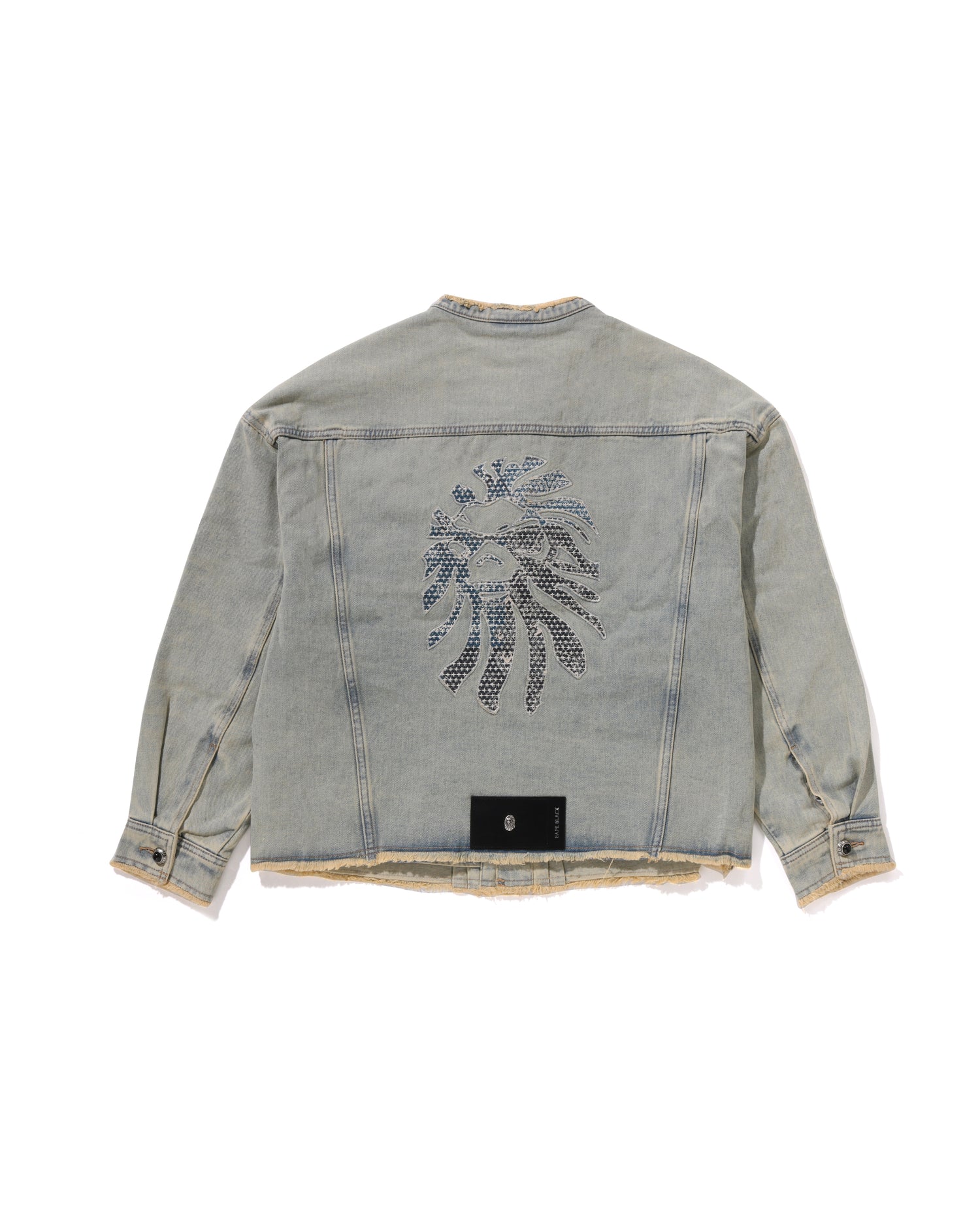 BAPE BLACK Paisley Patch Collarless Jacket | Bape official