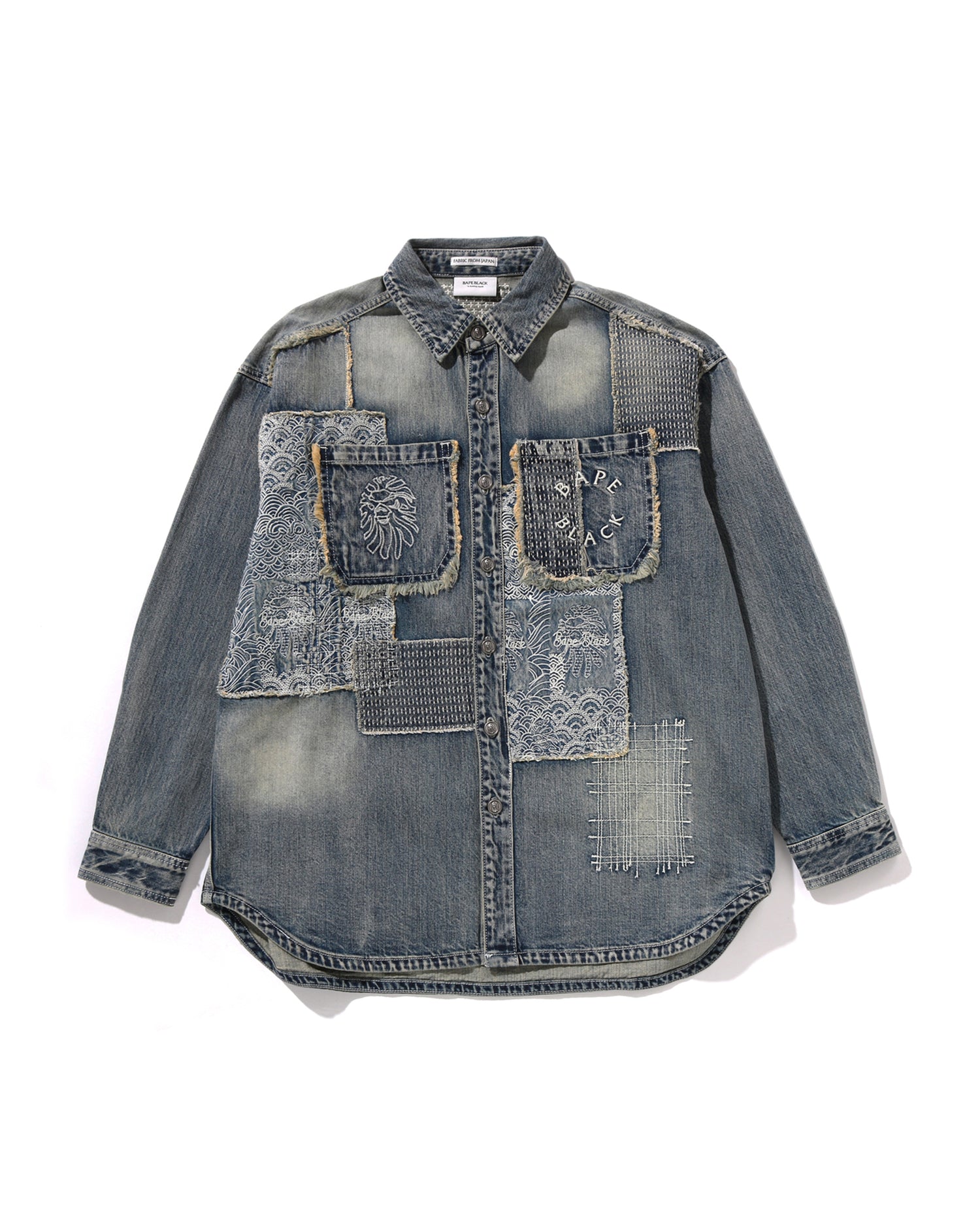 BAPE BLACK Shashiko Patchwork Shirt | Bape official website – INT