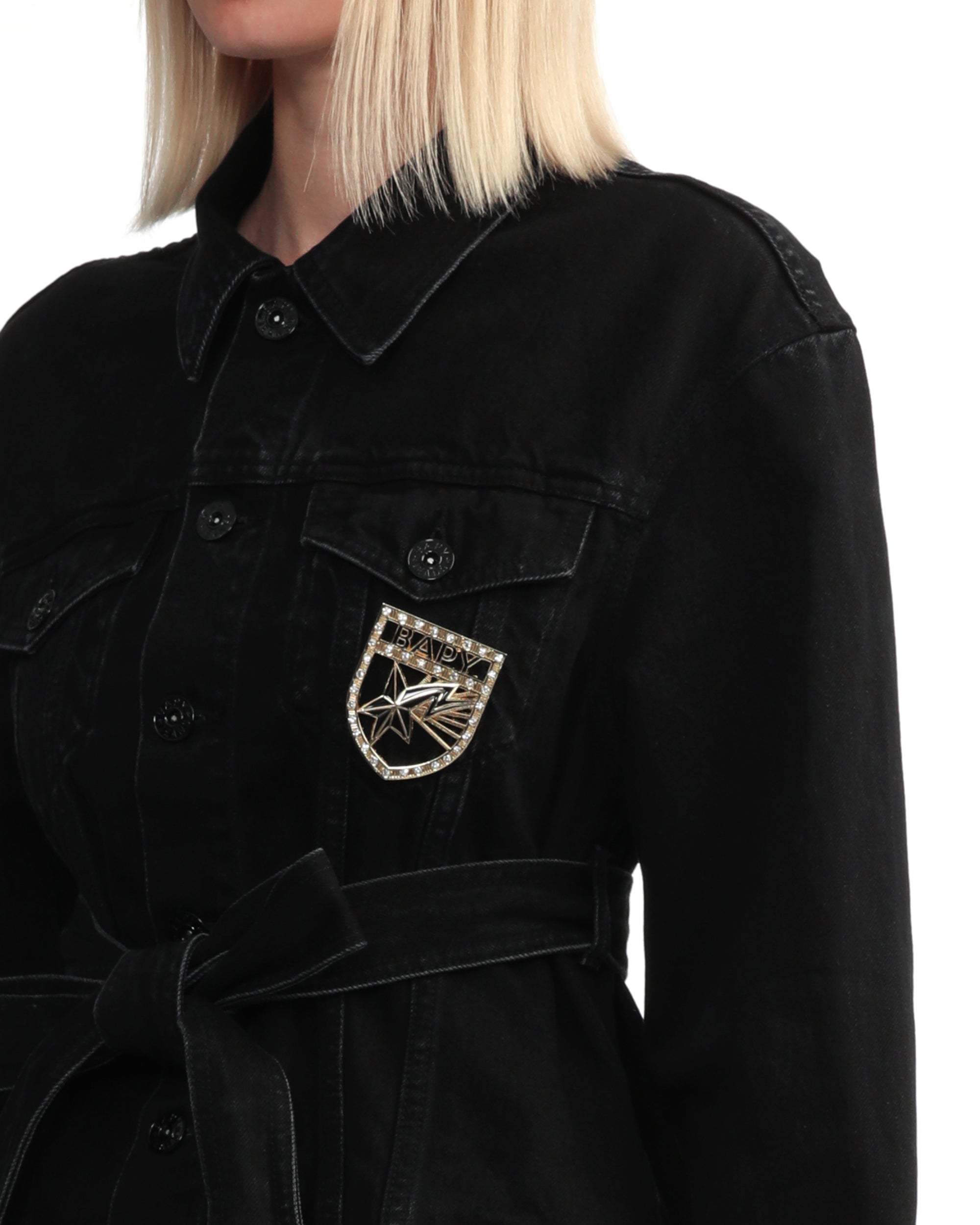 BAPY® Belted denim jacket | Bape official website – INT.BAPE.COM