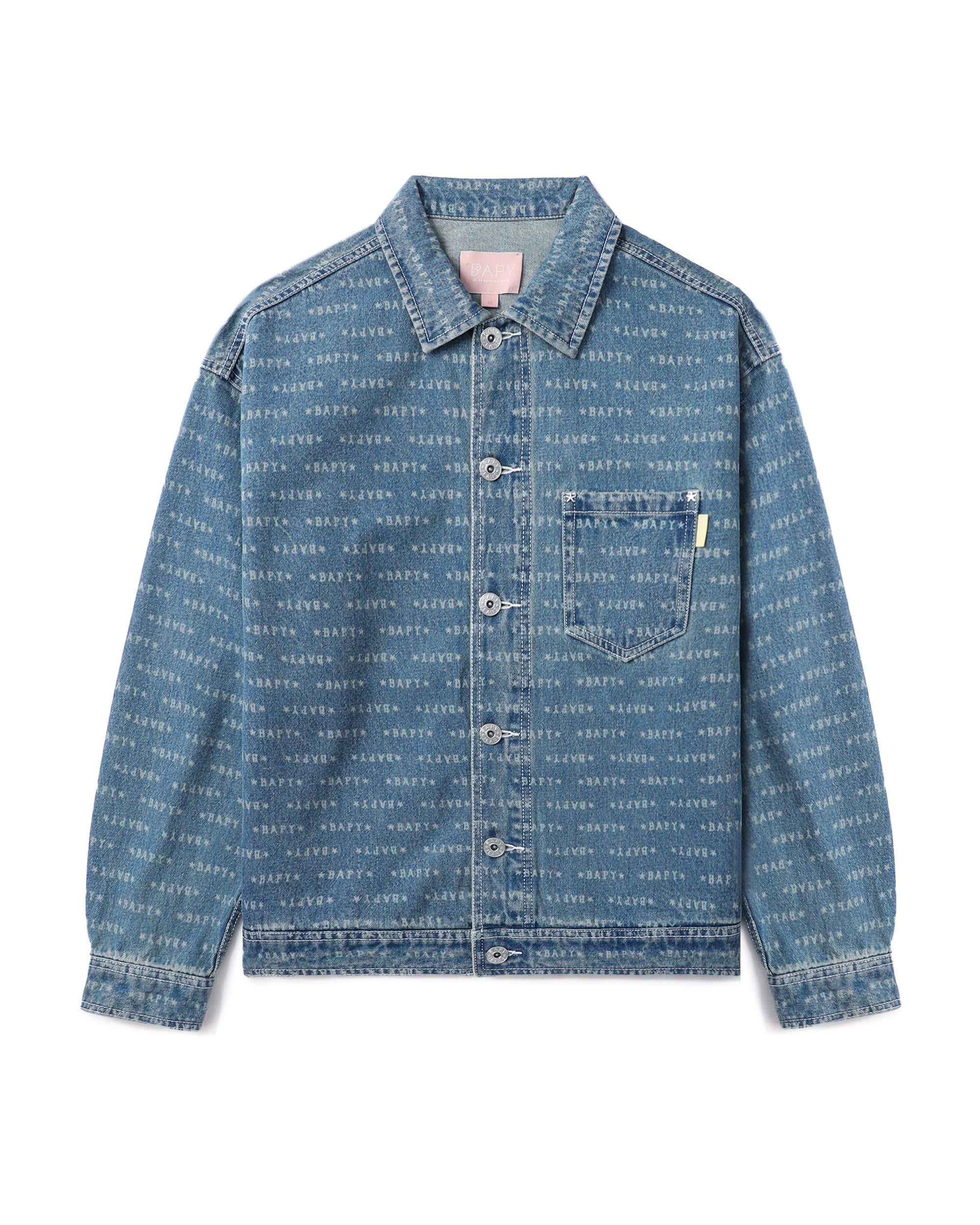 BAPY® Monogram denim jacket | Bape official website – INT.BAPE.COM