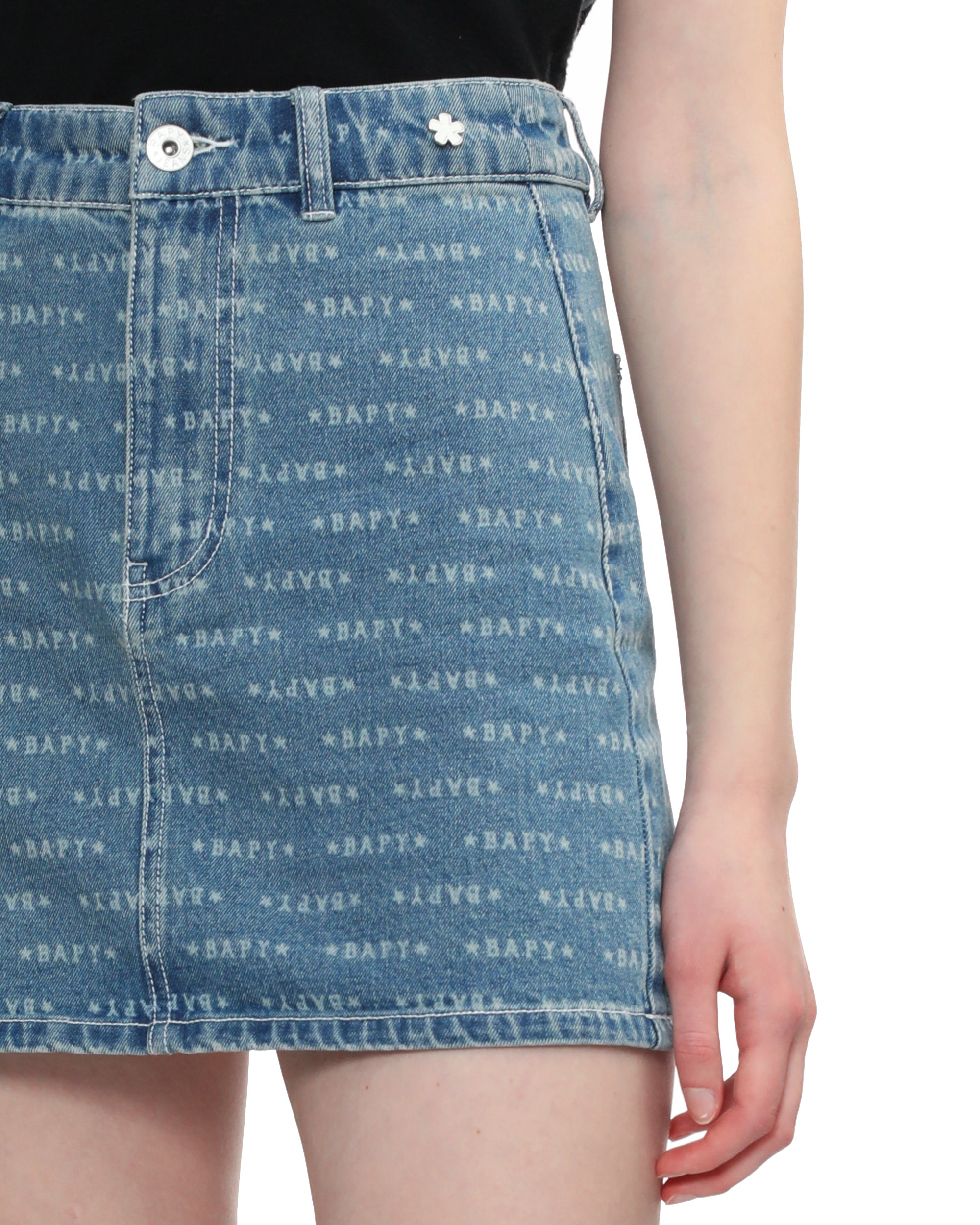 スカート BEP WOMEN B EMBLEM DENIM MINI SKIRT BEP WOMEN B EMBLEM DENIM MINI SKIRT