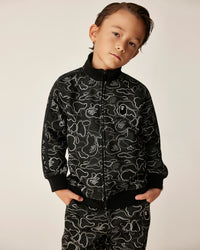 Kids Neon Camo Jacquard Track Jacket