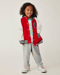 Kids Shark Hoodie Sweat Varsity Jacket