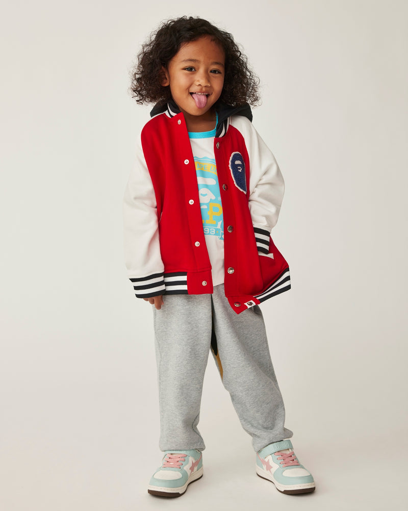 Kids Shark Hoodie Sweat Varsity Jacket