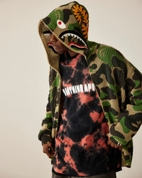 Abc Camo Crochet Relaxed Fit Shark Full Zip Hoodie