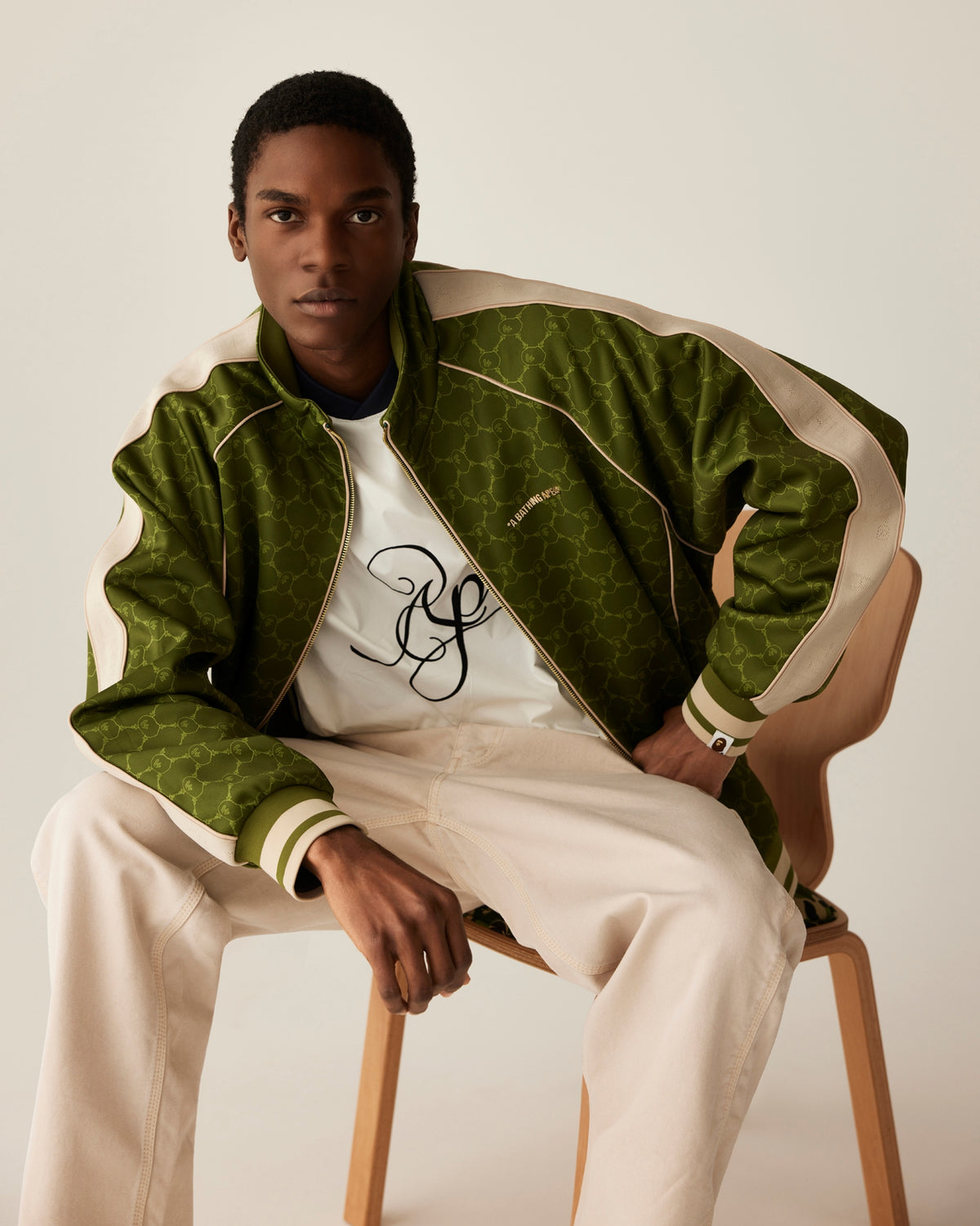 Line Camo Jacquard Patched Pocket Garment Dye Work Pants