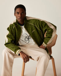 Line Camo Jacquard Patched Pocket Garment Dye Work Pants