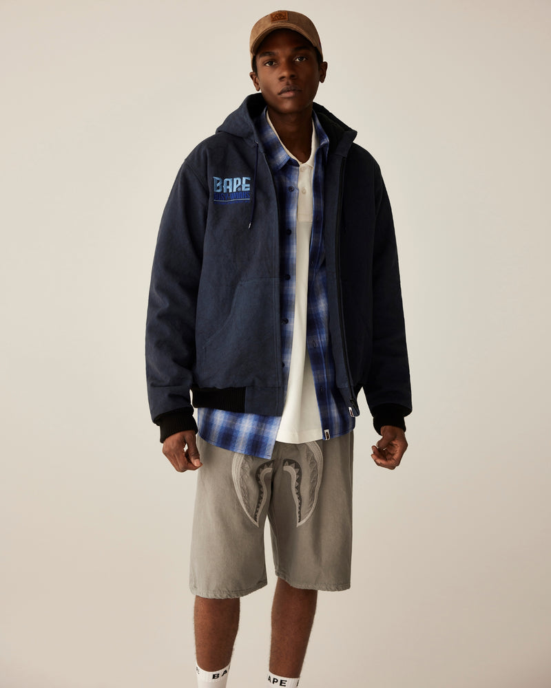 Shark Garment Dye Relaxed Fit Denim Shorts