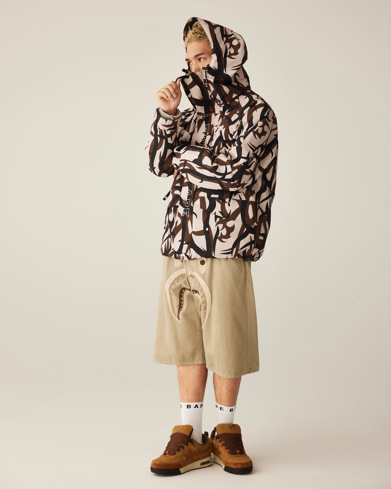 Shark Garment Dye Relaxed Fit Denim Shorts