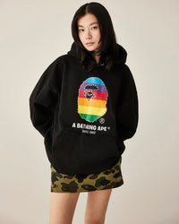 Crystal Ape Head Oversized Pullover Hoodie