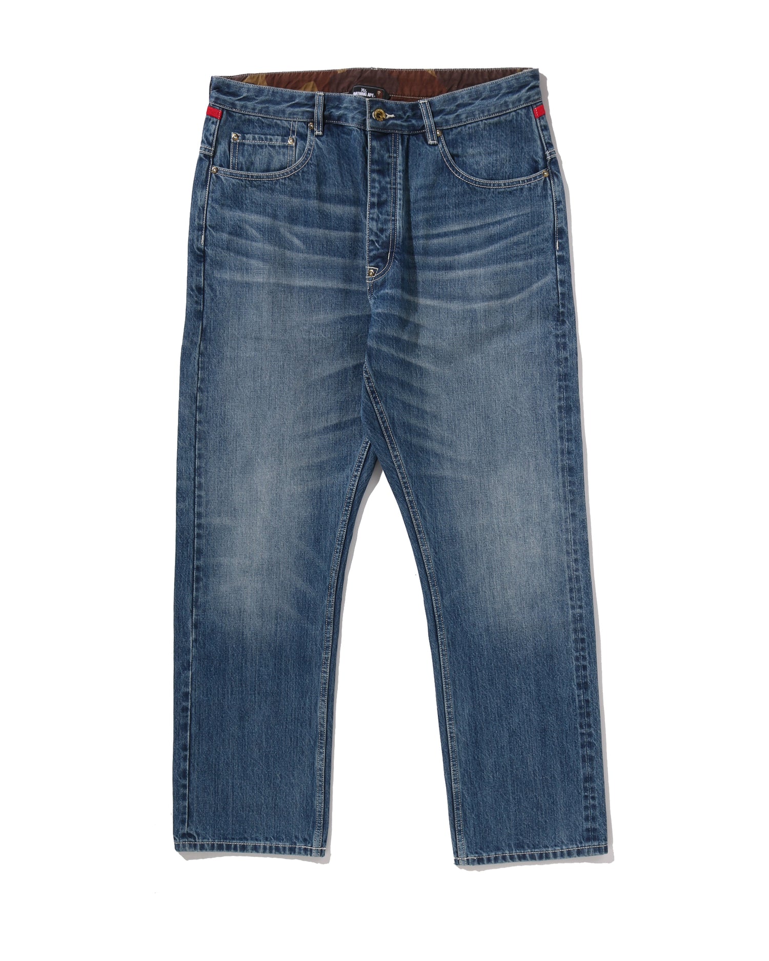 a bathing ape bape デニム ペイントデニム M MR. BATHING APE Regular Fit Denim Jeans | Bape official website