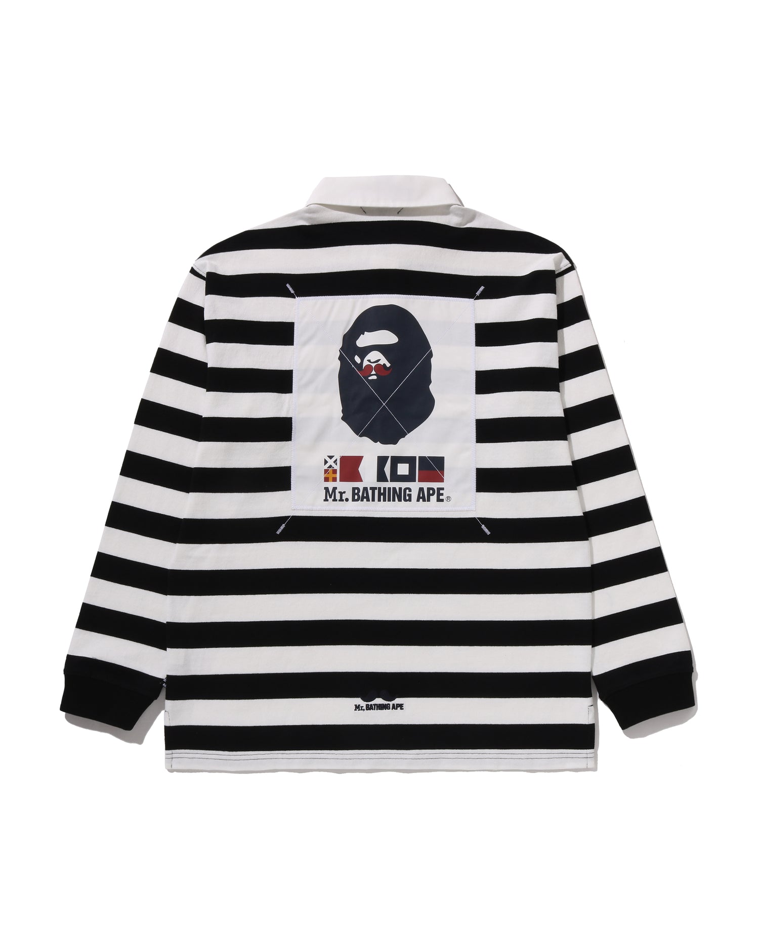 A BATHING APE ア ベイシング エイプ MULTI LOGO RELAX RUGBY POLO ポロシャツ 1L80212301 ブルー S COLOR BLOCKING OVERSIZED RUGBY POLO | bape.com