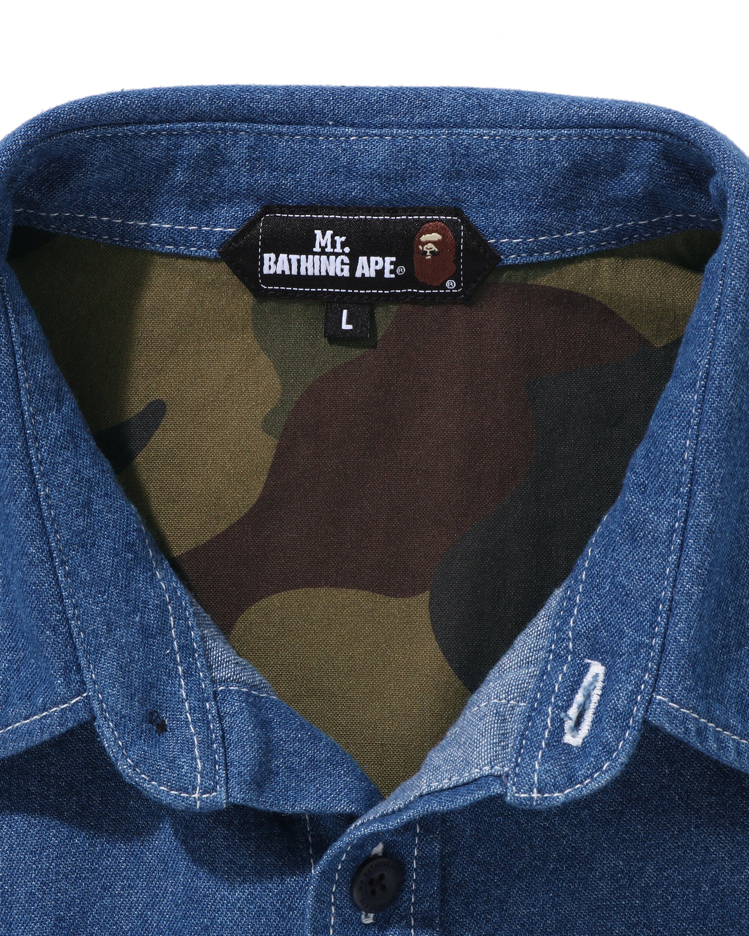 MR. BATHING APE Denim Chambray Shirt | Bape official website – INT